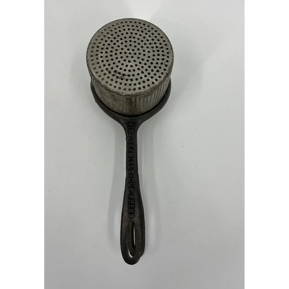 King Seamless Cup Press Potato Ricer Masher Farmhouse Kitchen Tool Country Decor
